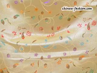 Chinese Silk Brocade Fabric Curtain Drape Making Flower  