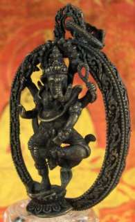 RARE MAGNIFICENT Bronze Ganesh Pendant Amulet Temple  