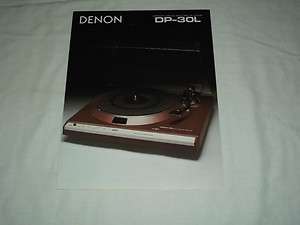 DENON DP 30L Direct Drive Record Player Original Catalog Brochure X 