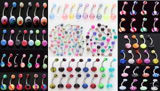 100 14g Belly Button Rings WHOLESALE Body Jewelry lot  