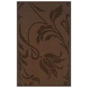  Auckland Collection Wild Tulip Brown Wool 26x8 Runner 