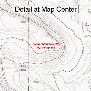 USGS Topographic Quadrangle Map   Badger Mountain NW, Nevada (Folded 