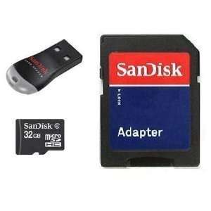  Sandisk 32GB MicroSDHC Micro SD Card with MicroSD to SD 