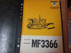 Massey Ferguson MF 3366 Dozer Parts Book  