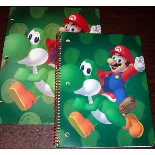 Nintendo Wii Super Mario & Yoshi School Folder & 60 Page 