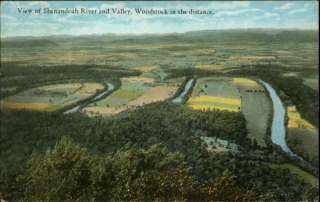 Woodstock VA Aerial View c1910 Postcard  
