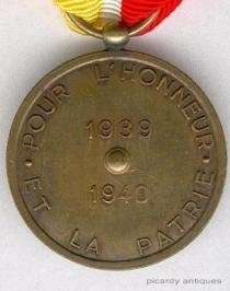 Medal for the Defenders of the Maginot Line (Médaille des Défenseurs 