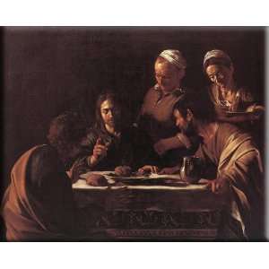   at Emmaus 16x13 Streched Canvas Art by Caravaggio