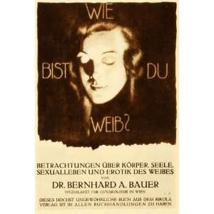 1926 Photogravure Ludwig Hohlwein Book Cover Wie Bist Du Weib Bernhard 