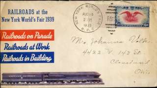 RAILROADS AT THE NY WORLDS FAIR 1939 BN3630  