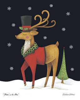 Puttin On The Ritz Reindeer Christmas Framed Print Art  