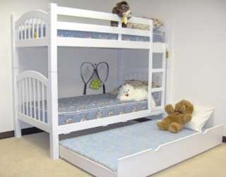 HEARTLAND TWIN MISSION WOOD BUNK BED KIDS w TRUNDLE NEW  
