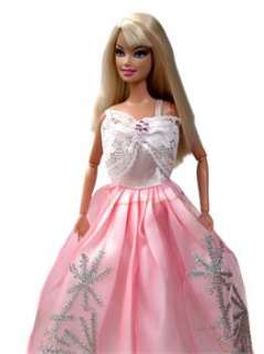 New Fashion Princess Pink Dress Gown for Barbie Doll Clothe ZQ128 free 
