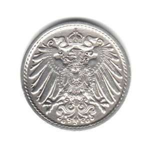  German Empire 1906G Five Pfennig Coin 