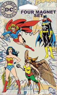 Wonder Woman Batgirl Super Girl Hawkgirl 4Pc Magnet New  