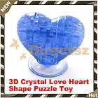 3D Crystal Love Heart Shape Puzzle Toy Model Decoration Creative 