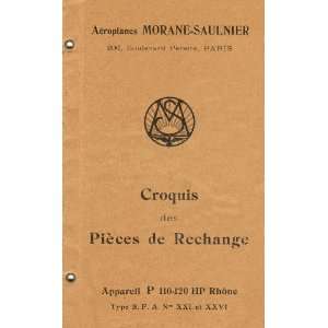  Morane Saulnier P Aircraft Part Manual Sicuro Publishing 
