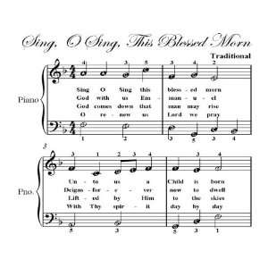   Sing This Blessed Morn Easy Piano Sheet Music Christmas Carol Books