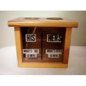 VINTAGE Souvenir Bank from Daytona Beach, Fla.    Whats His is Hers 