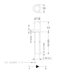 Size 3 x 5.3mm.