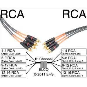  Horizon VFlex 16 Ch RCA to RCA Snake with ELCO 