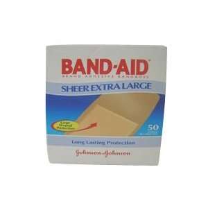  Band Aid Adhesive Bandages   2inch X 4 1/2inch   50 ea 