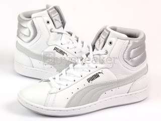 Puma First Round Super L Wns White/Gray High Tops Leather 2011 Casual 