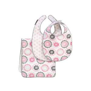  Zinnia Rose Bib & Burp Set 