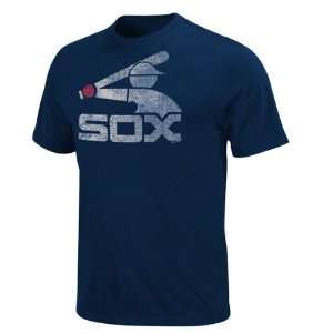 Chicago White Sox Navy Silver Era Retro Logo T Shirt  