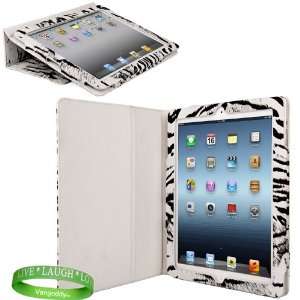 Black and White Tiger iPad Skin Cover Case Stand with Screen Flap and 