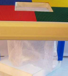 LEGO & MEGA COMPATIBLE TABLE TOYS PLAYTABLE WITH DRAW STRING STORAGE 