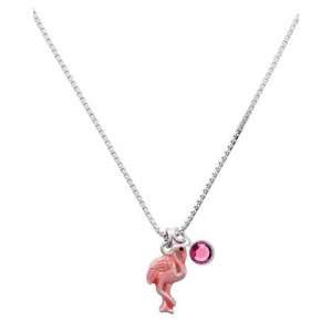   Charm Necklace with Rose Swarovski Crystal Drop [Jewelry] Jewelry