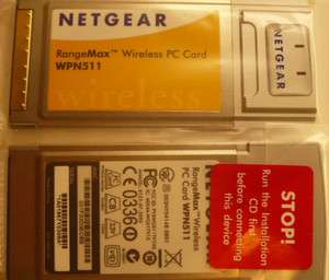   NETGEAR WPN511 RangeMax Wireless PC Network Card PCMCIA Card  