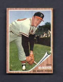 1962 Topps #483 Don McMahon Milwaukee Braves EX/MT  