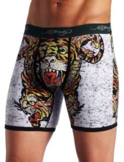  Ed Hardy Mens Premium Tiger Collage Boxer Brief Clothing