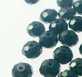Black Swarovski crystal rondelles beads 8mm 72p quality  