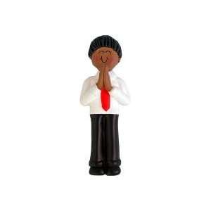 First Communion Male African American Personalized Christmas Ornament
