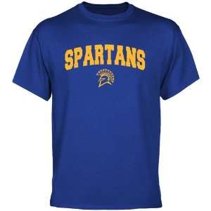  San Jose State Spartans Royal Blue Logo Arch T shirt 