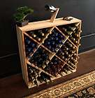 82 Bottle Diamond Cube Wine Rack (Natural Redwood)  