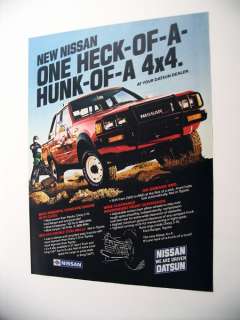 Nissan Datsun 4x4 Pickup Truck 1983 print Ad  