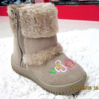  Baby Girls Embroidery Snow Boots Winter Shoes 6M   4yrs S222BE  
