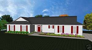 House Plans for 1490 Sq. Ft. 3 Bedroom House w/Garage  