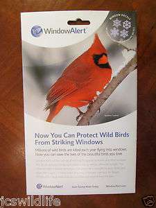 Window Alert 4 Snowflake Decals UV Protect Wild Birds from striking 