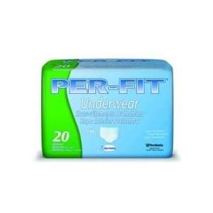  Package Of 20 PER FIT Protective Underwear   Blue, Case of 