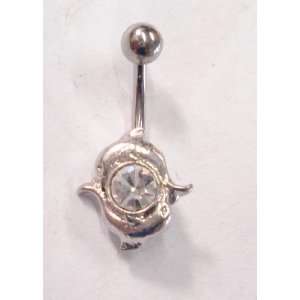  Twin Dolphin Belly Ring 