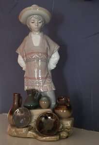 Boy Pottery Seller South of the Border Lladro # 5080  