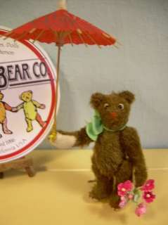 Artist Teddy ROOSEVELT BEAR CO Miniature brown mohair  