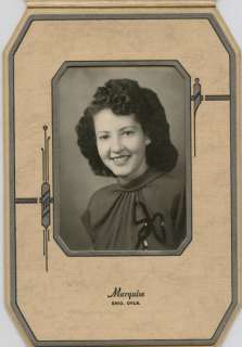 Antique Photo Enid, Oklahoma   Young Lady W/ Dark Hair  