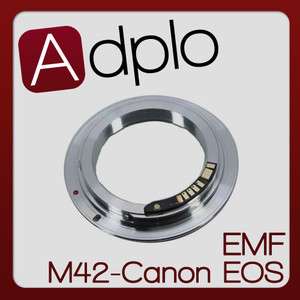 EMF AF Confirm M42 Lens To Canon EOS EF adapter 7D 550D  