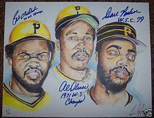   Pirates signed auto World Series Bill Madlock A.Oliver D.Parker  